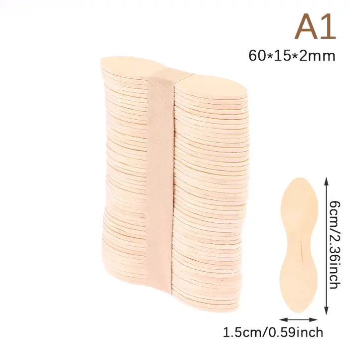 Bâtons jetables pour épilation à la cire, 50 pièces, spatule abaisse-langue en bois pour femme, bâto