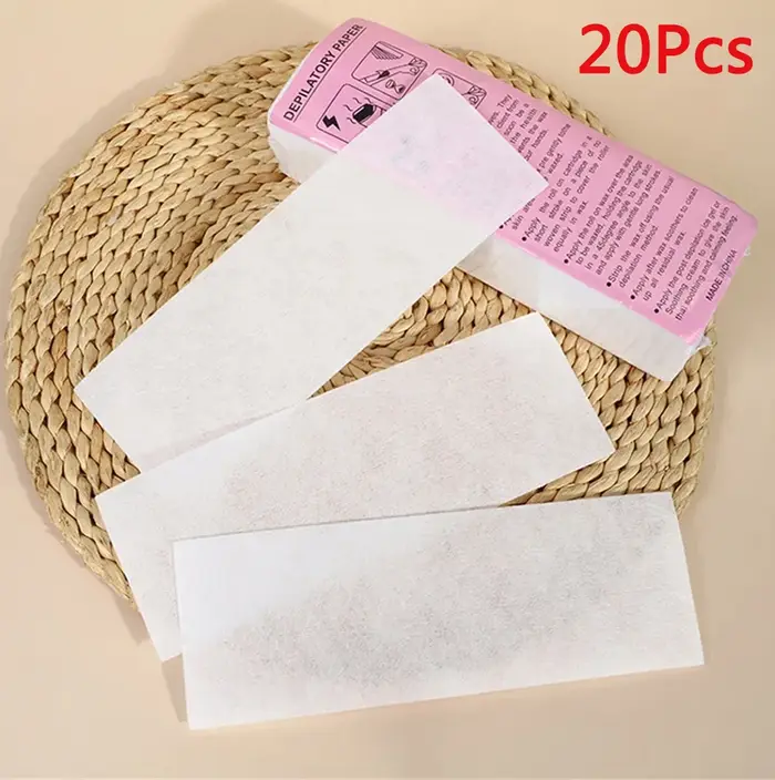 Bandes d'épilation professionnelles, 20 pièces/50 pièces/100 pièces, papier de cire en tissu Non tis