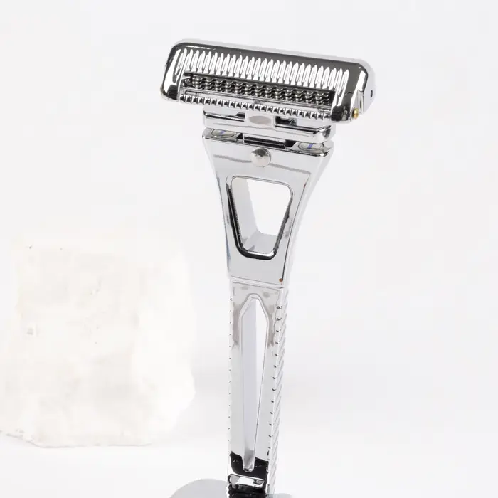 Rasoir manuel Chaoke à 4 lames, rasoir à raser tout en métal pour hommes, rasoir à barbe vintage