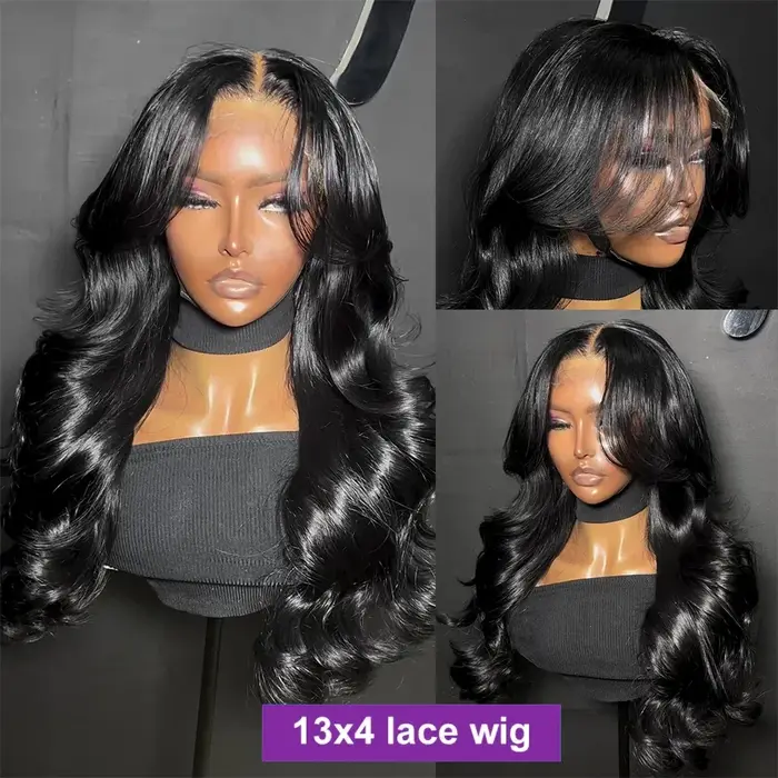 Perruque Lace Front Wig Body Wave sans colle, cheveux humains, pre-plucked, Melt Skins, pre-Wiltshir
