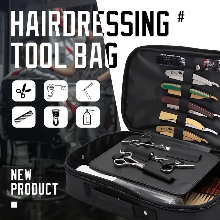 Étui pour ciseaux de barbier résistant aux chocs et imperméable, grande capacité, organiseur de rang