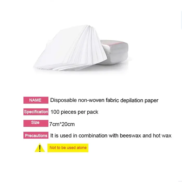Nouvelles bandes de cire pour épilation, 200/100 pièces, bandes de cire en papier pour épilation, bandes de cire dépilatoires Lz01