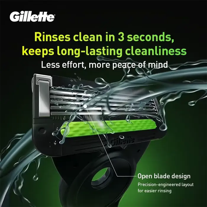 Rasoir Gillette Labs pour hommes, rasoir à 5 lames nano, tondeuse de précision arrière, 1 manche, 4 lames, 1 boîte