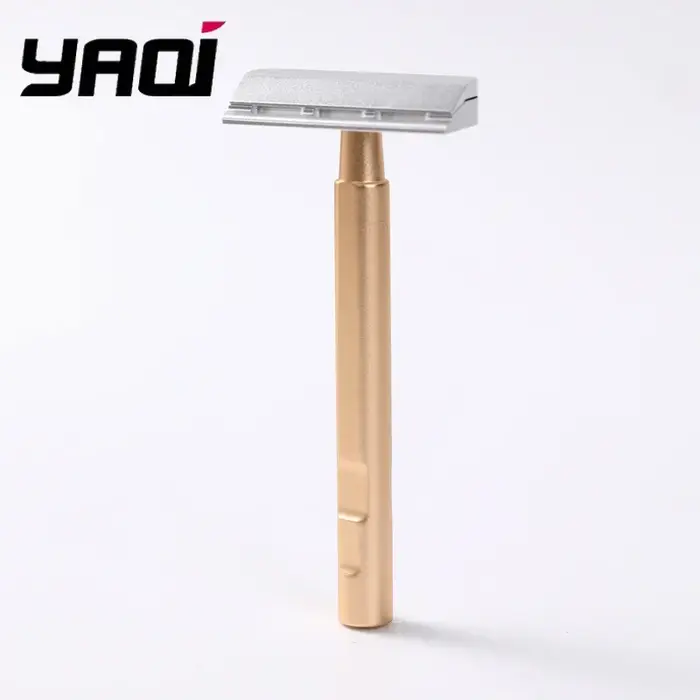 Rasoir de sécurité à lame simple YAQI Tachi en aluminium, design minimaliste pour un rasage en douce
