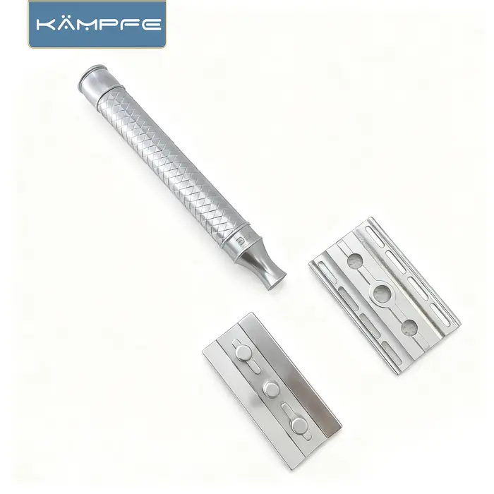 Rasoir de sécurité à double tranchant KAMPFE pour hommes, manche en aluminium, meilleur rasoir, cade