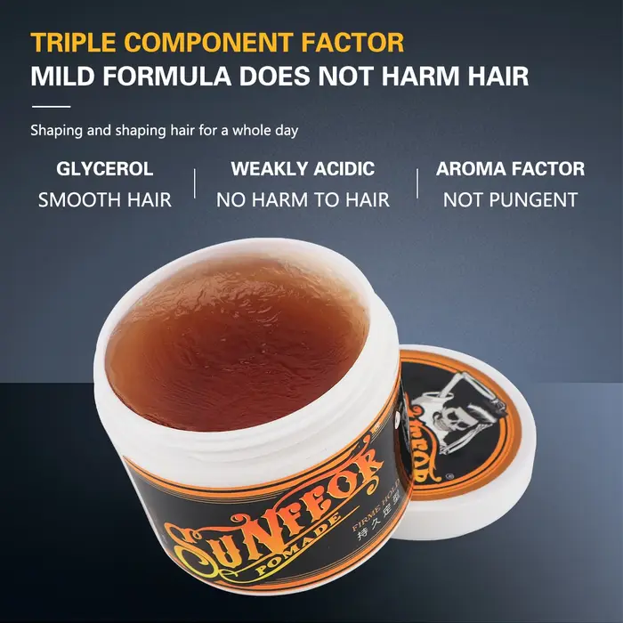 Pommade de cire à cheveux longue durée pour hommes