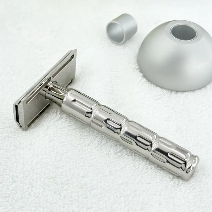 Rasoir de sécurité manuel à double tranchant KAMPFE CNC pour hommes et femmes, en acier inoxydable a