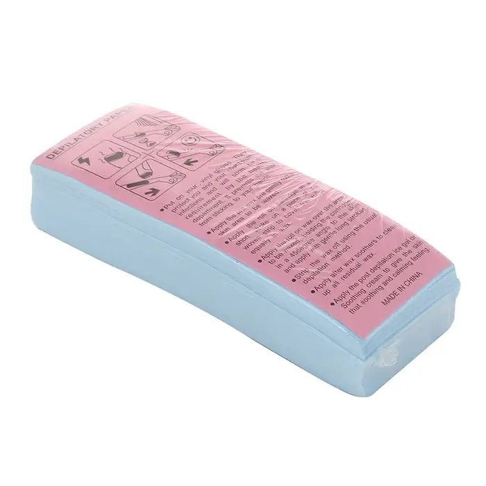 3 couleurs 100 pcs/pack épilation non tissé corps tissu cheveux enlever cire rouleaux de papier