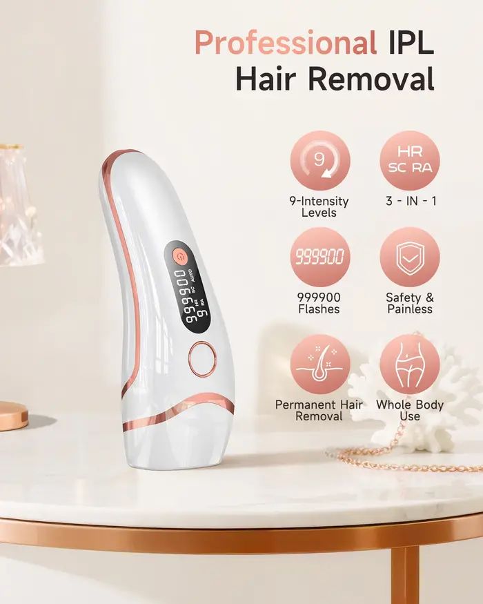 Épilateur laser IPL 999999 Flash pour le corps