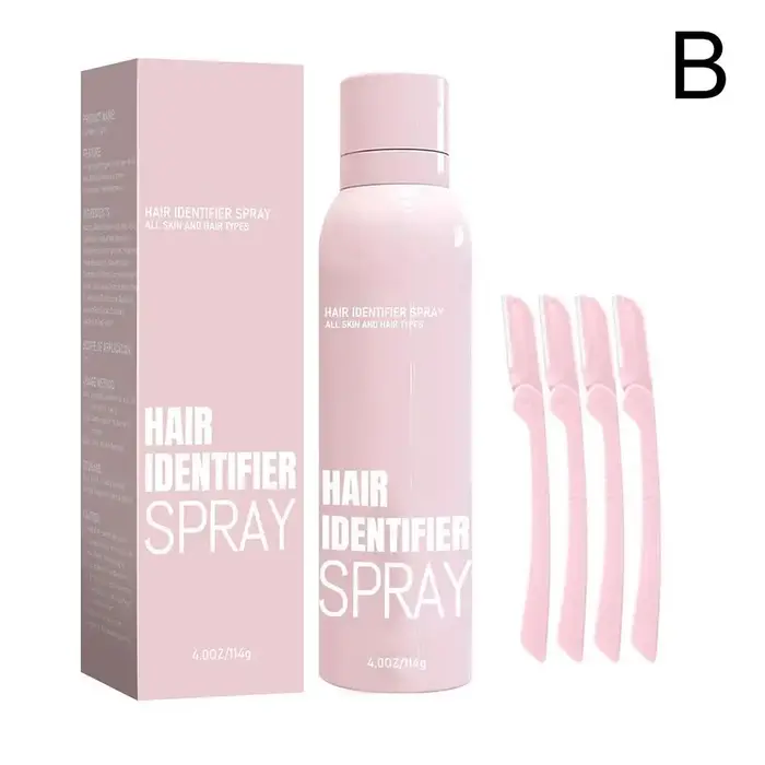 Spray d'identification des poils du visage 114g, spray d'épilation pour dermaplaning, marqueur de po