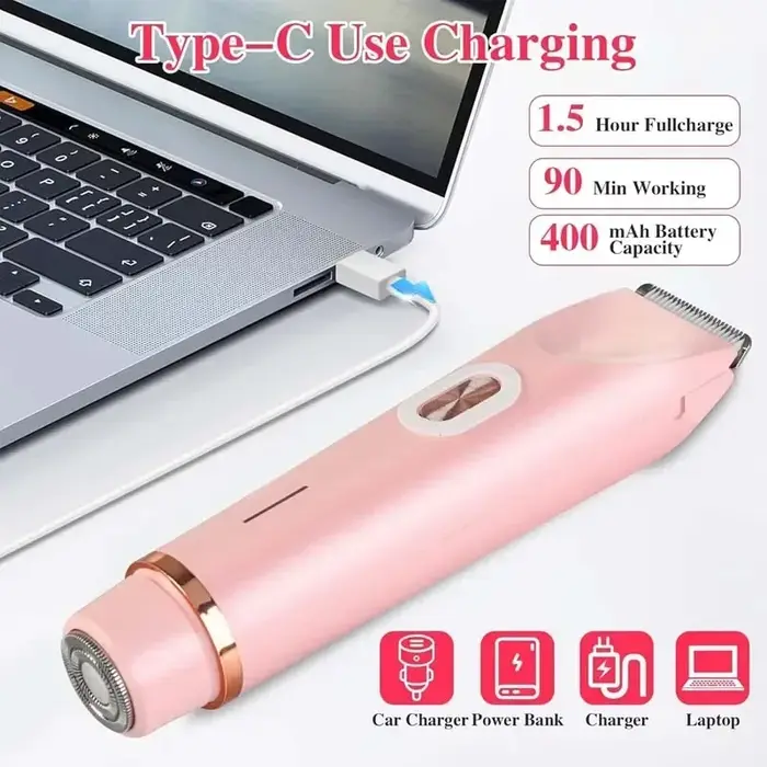 Épilateur électrique Double tête 2 en 1 pour jambe de Bikini
