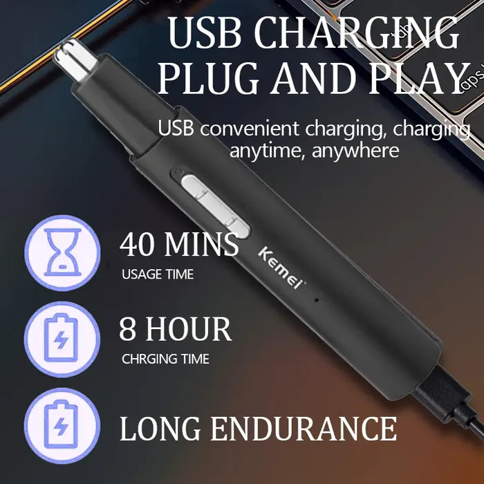 Kemei 6668 tout en un stylo nez tondeuse pour hommes femmes électrique