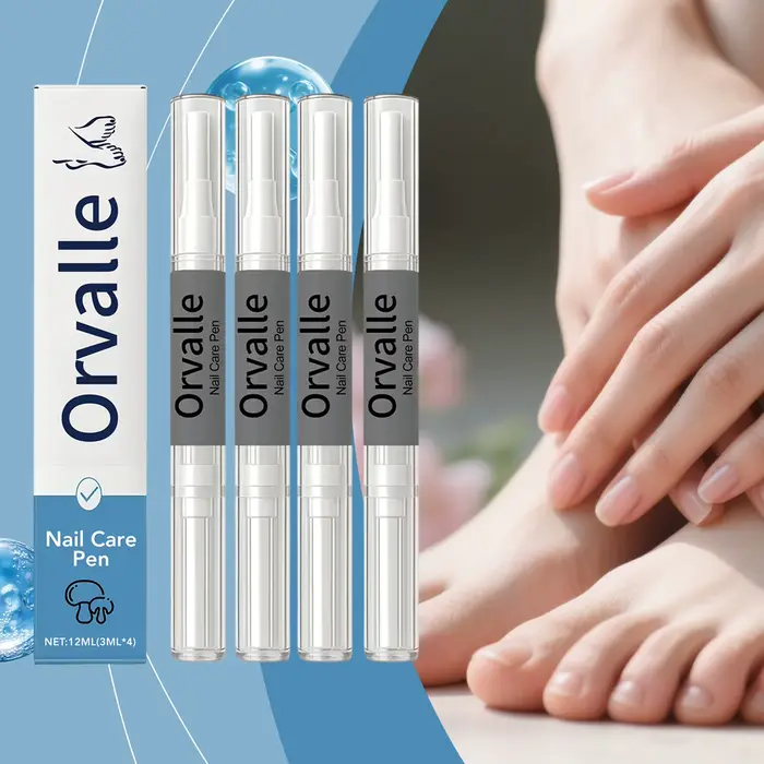 Stylo anti-champignons des ongles, 4 pièces, traitements de croissance des ongles, sérum de réparati