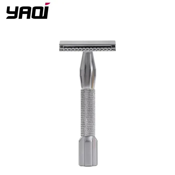Rasoir de sécurité YAQI Razzo Rocket 2026 avec manche en aluminium couleur chrome pour hommes