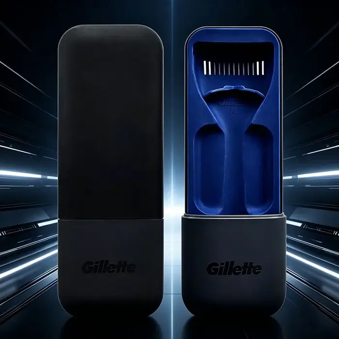 Boîte de rangement pour rasoir Gillette, ouverture et fermeture magnétiques, ventilation par drainage, boîte à gravité, boîte de protection portable pour voyage