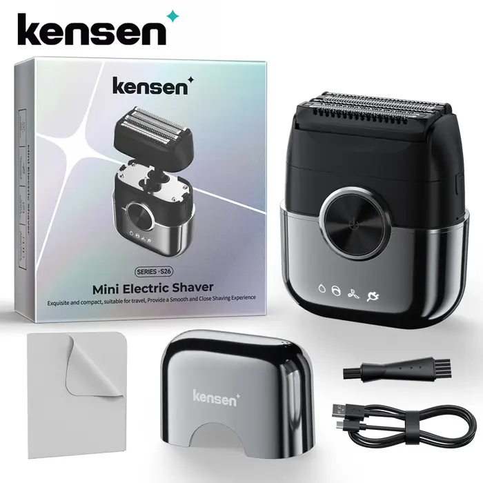 KENSEN S26 rasoir électrique pour hommes 4D lames flottantes feuille rasoirs étanche 8000 tr/min tondeuse à barbe