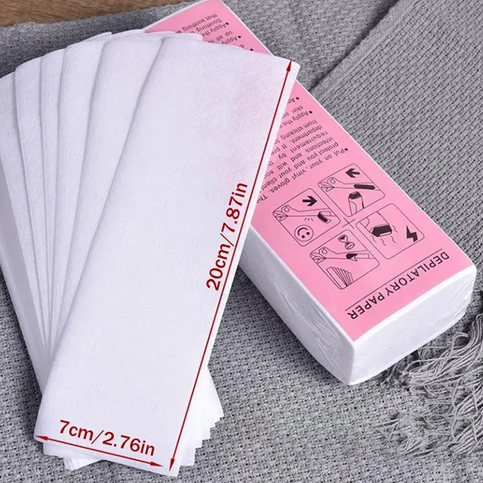 10/50/80/100 pièces de bandes de cire en tissu non-tissé professionnelles pour l'épilation