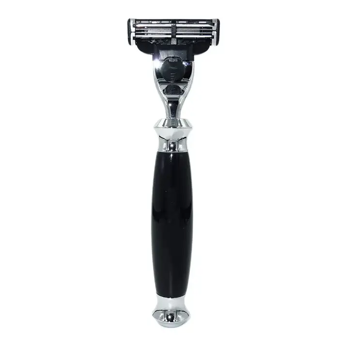 IRAZOR Classic Mach 3 rasoir de sécurité pour hommes rasage de la barbe épilation poignée acrylique en résine blanche avec cartouche de lame à 3 couches