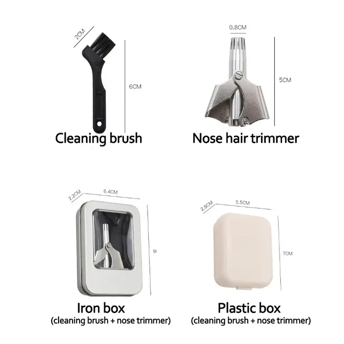 Nez cheveux oreille Tondeuse pour hommes en acier inoxydable manuel lavable Portable Tondeuse Nez épilateur nez Vibrissa rasoir rasoir