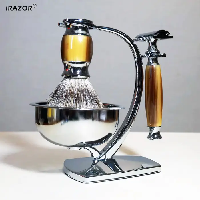 Kit de rasoir à double tranchant iRAZOR Classic pour homme avec 10 lames