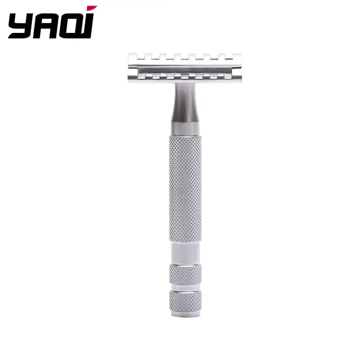 YAQI KNIGHT-HELMET tête DE rasoir manche en acier inoxydable rasoir DE sécurité pour hommes