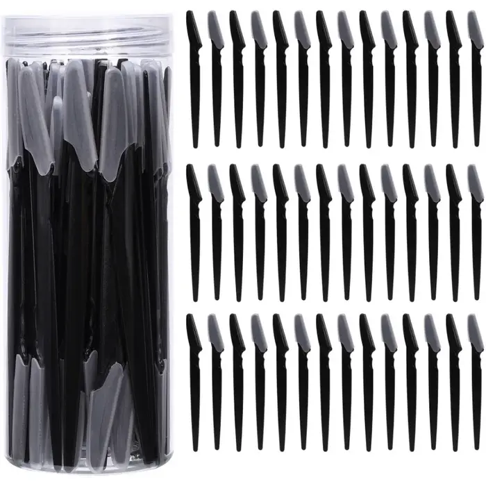12/30/50 PCS Rasoir de Précision Portable pour Sourcils et Poils du Visage