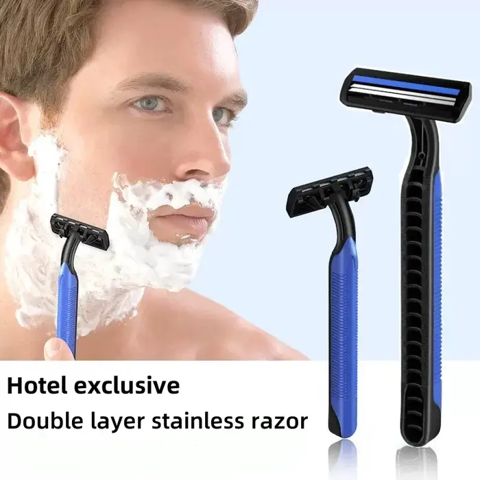 5/10/20/30 pièces moustaches jetables rasage rasoirs corps tondeuse inox 2 couches lame