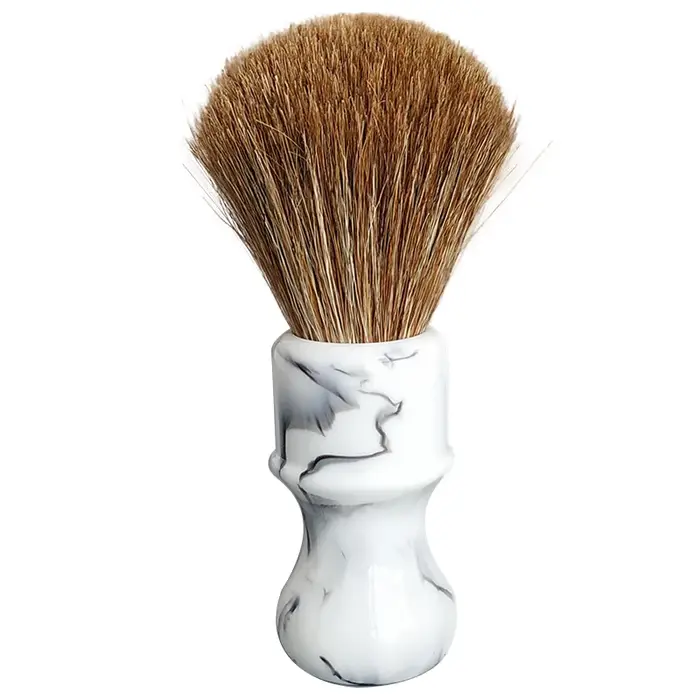 Dscosmetic-Brosse de rasage en crin de cheval doux brun pour homme
