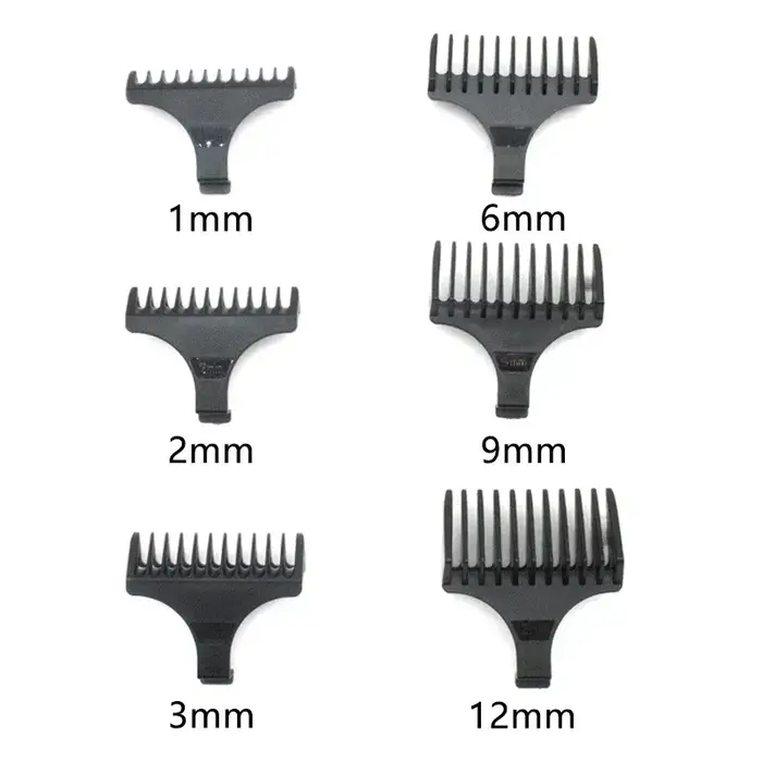 Tondeuse à cheveux professionnelle T9 1/2/3/6/9/12mm, peigne limite, protections universelles, Guide