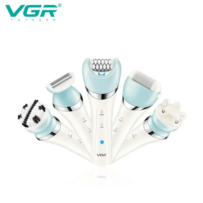 VgazV-703 IPtage étanche 5 en 1 kit de toilettage électrique Lady rasoir épilateur aste pied callosités ensemble
