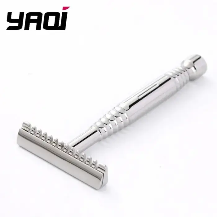 Rasoir de sécurité YAQI Romulus Open Comb Polished en acier inoxydable 316