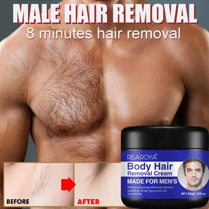 Crème d'épilation indolore pour hommes
