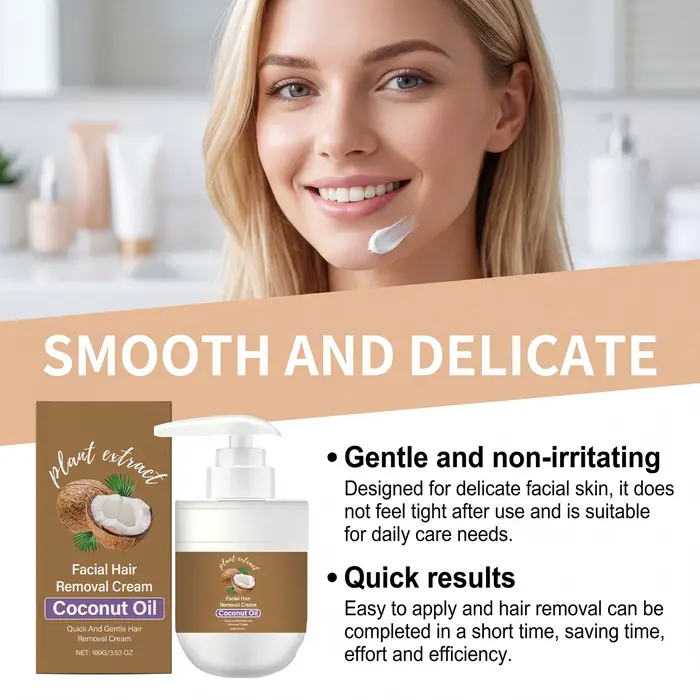 Crème dépilatoire à la noix de coco
