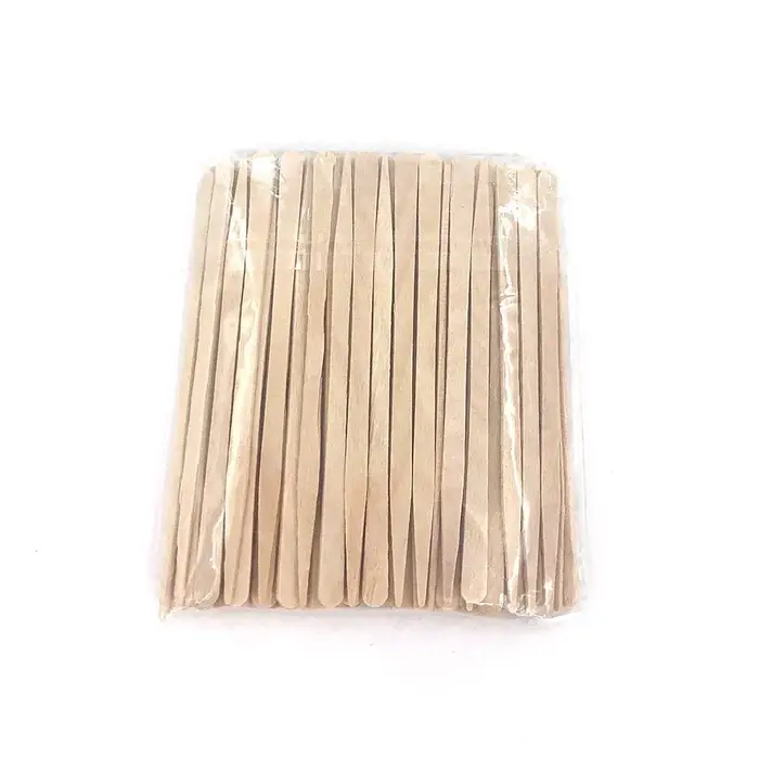 Bâtons d'épilation du corps en bois pour femme, 100 pièces, bâtons jetables pour épilation à la cire