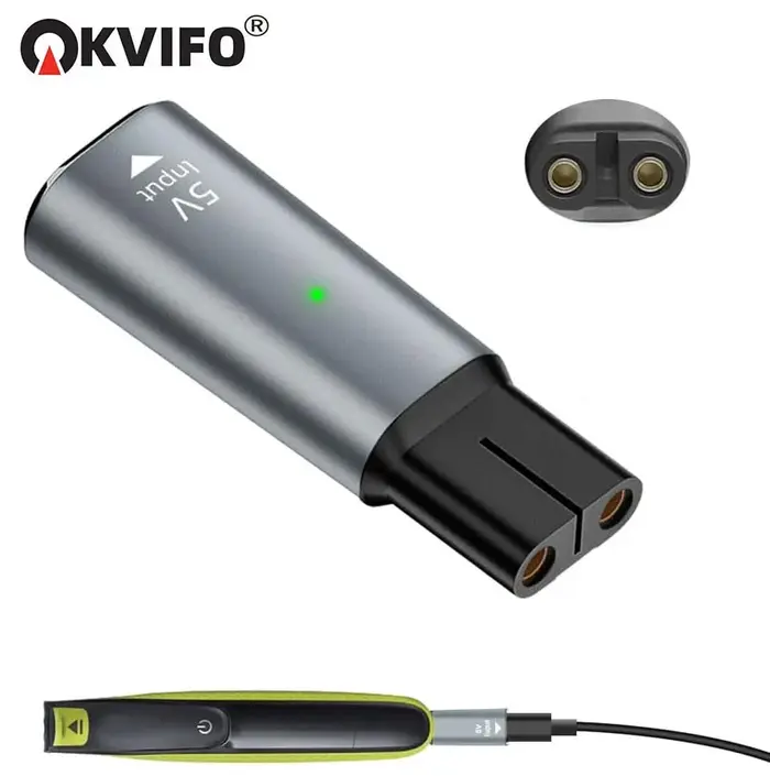 Adaptateur de chargeur de rasoir KVIFO 5V Type-C pour tondeuse à barbe Philips OneBlade QP2724 QP2834 QP1424 QP1924 QP4631