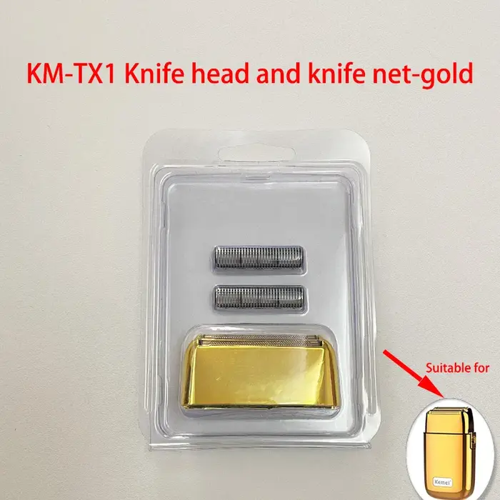 Kemei lames de rechange originales pour KM-TX1/2024/3209/3382 tête de couteau de rasoir et filet de 