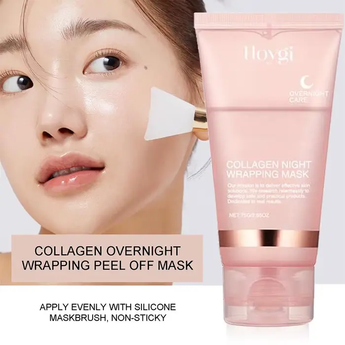 Masque facial décollable au collagène pour la nuit