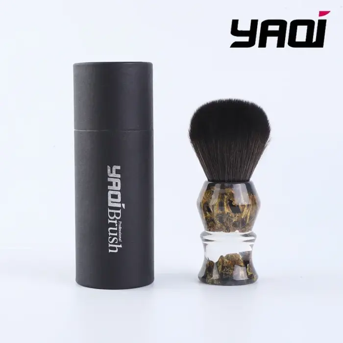 Brosse à raser Yaqi pierres profondes 24mm cheveux synthétiques poignée en résine hommes
