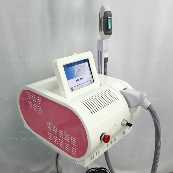 Appareil d'épilation permanente indolore IPL E-Light OPT Laser 500 000 impulsions pour éliminer les taches pigmentaires, les rougeurs et l'acné, rajeunissement par photons