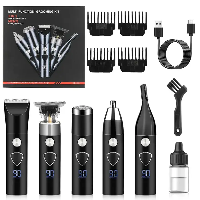 Tondeuse électrique 5 en 1 pour hommes