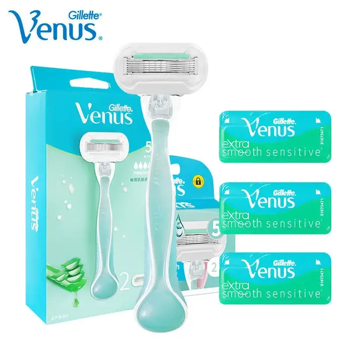Gillette Venus rasoir femme Deluxe lisse 5 couches lames de rasage pour dame peau sensible épilation remplacement lame recharge
