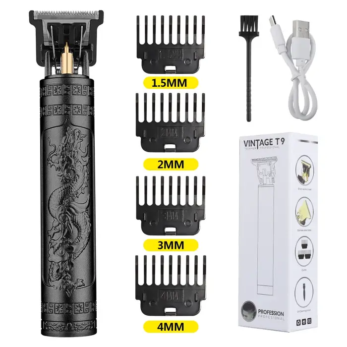 Ensemble de machine à couper les cheveux rétro T9 pour hommes, tondeuse à vestes, rasoir électrique
