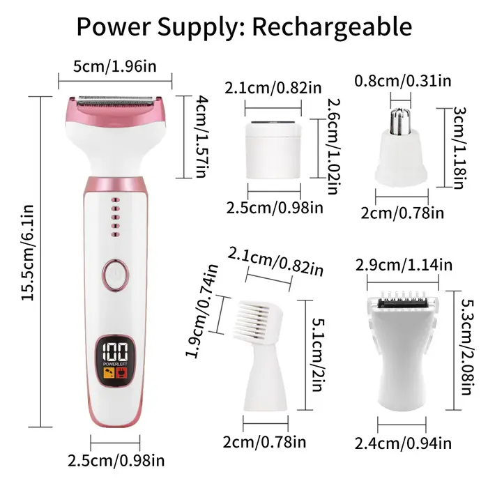 Rasoir électrique amélioré pour femme épilation du corps épilateur indolore tondeuse sans fil femmes visage jambe Bikini