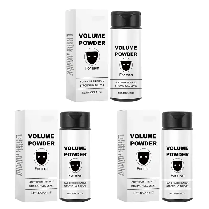 Poudre Volumisante Homme Fixation Forte Texturisante Contrôle Longue Durée de l'Huile Fini Mat Salon Coiffage Épaississant Volume et Douceur