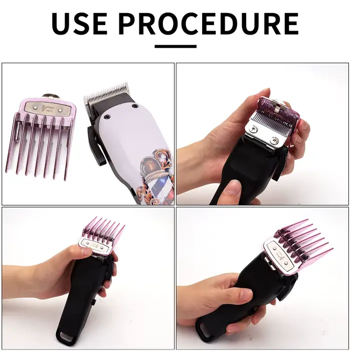 Ensemble de 10 pièces pour Salon de coiffure, galvanoplastie, limite de coupe de cheveux, peigne de 
