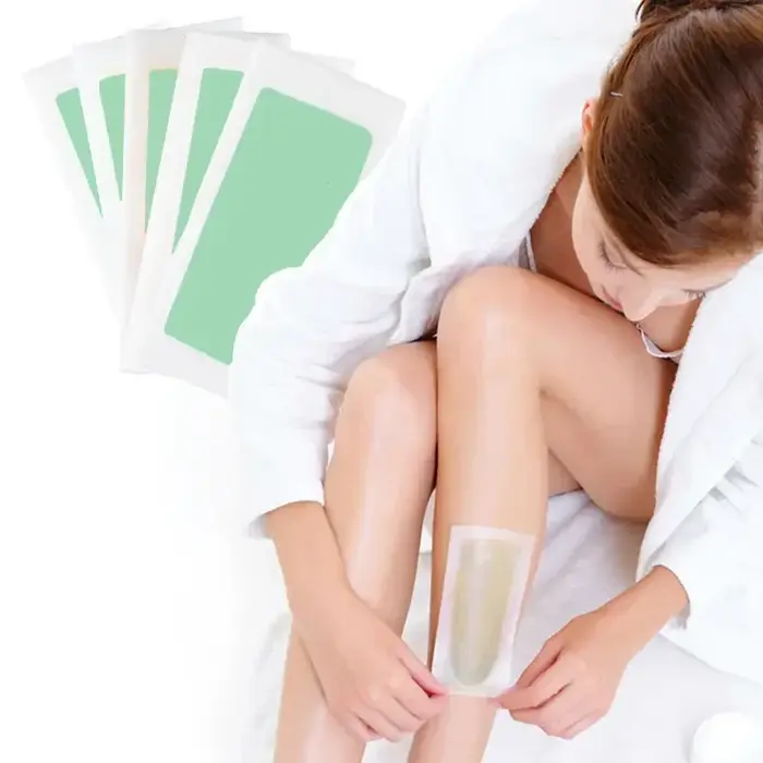 Bandes de cire professionnelles vertes pour l'épilation, 5/10/20/50 feuilles, papier ciré double face pour le corps, les jambes, le visage et le bikini, utiles