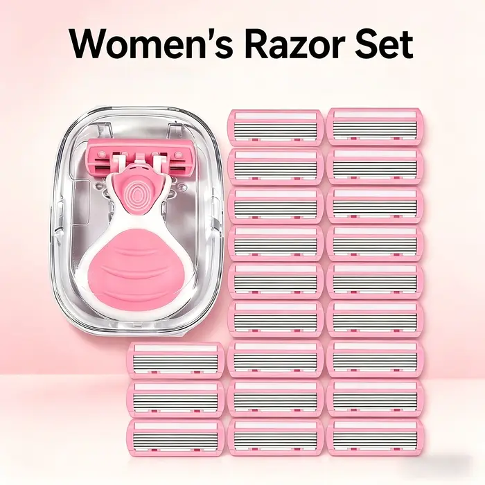 Rasoir portable 6 lames pour femme