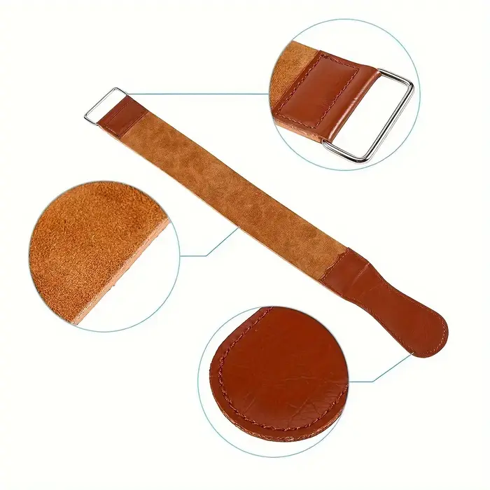 Sangle de rasoir droite en cuir PU pour couteaux pliants de barbier