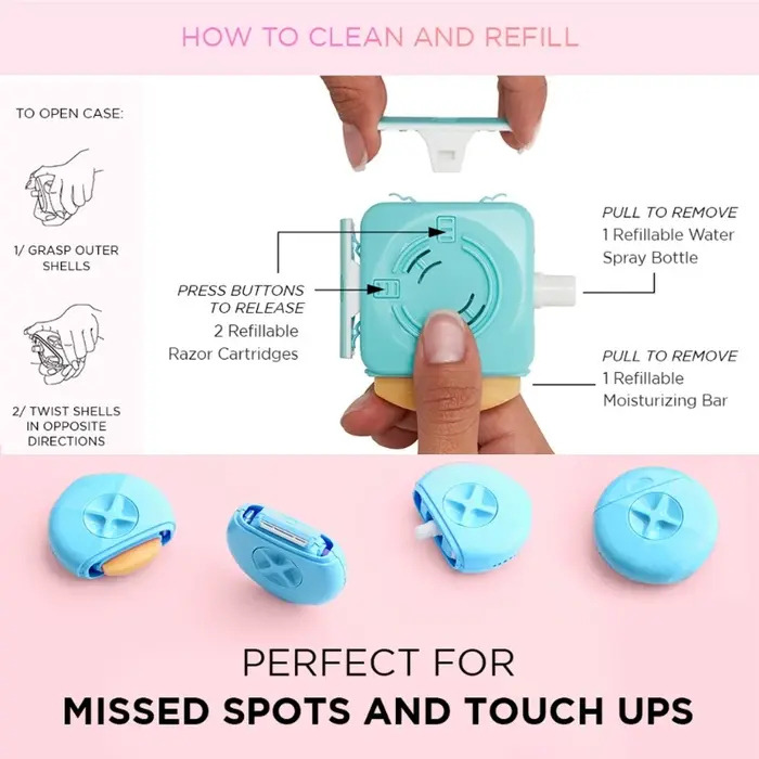 Rasoir Portable pour femmes avec vaporisateur d'eau rechargeable
