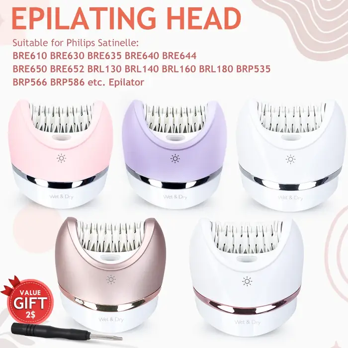 Tête d'épilateur pour accessoire de rasoir Philips BRE648 BRE644 BRE620 BRE652 BRE635 BRE640 BRL130 BRL160